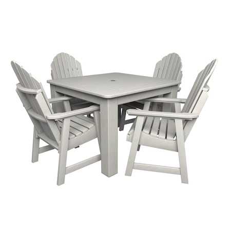 Highwood Usa Hamilton 5pc Square Outdoor Patio Furniture Dining Set AD-DNA44-HGR